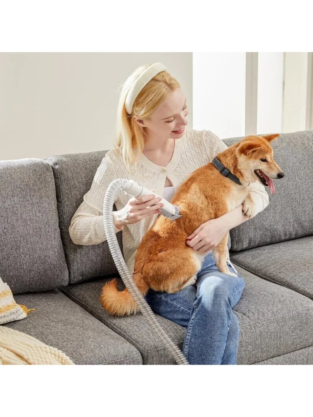 Pet Grooming Vacuum Kit for Dogs & Cats, Hair Clipper & Accessories, 2.5L